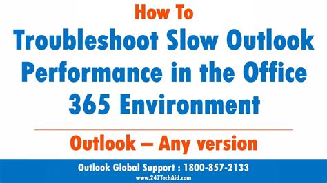 Outlook performance is slow in Microsoft 365 .